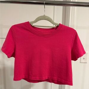 Urban Outfitters BDG Cropped Pink T-Shirt - Size Small.